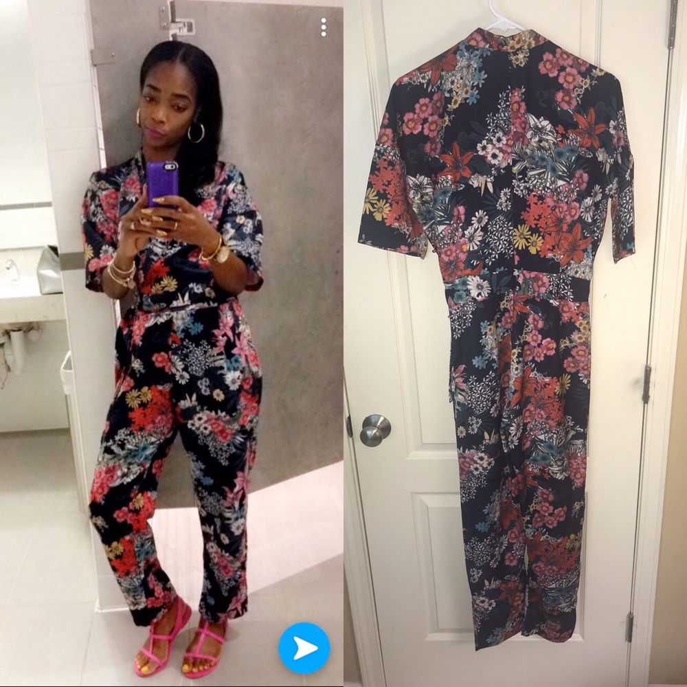 Floral print jumpsuit